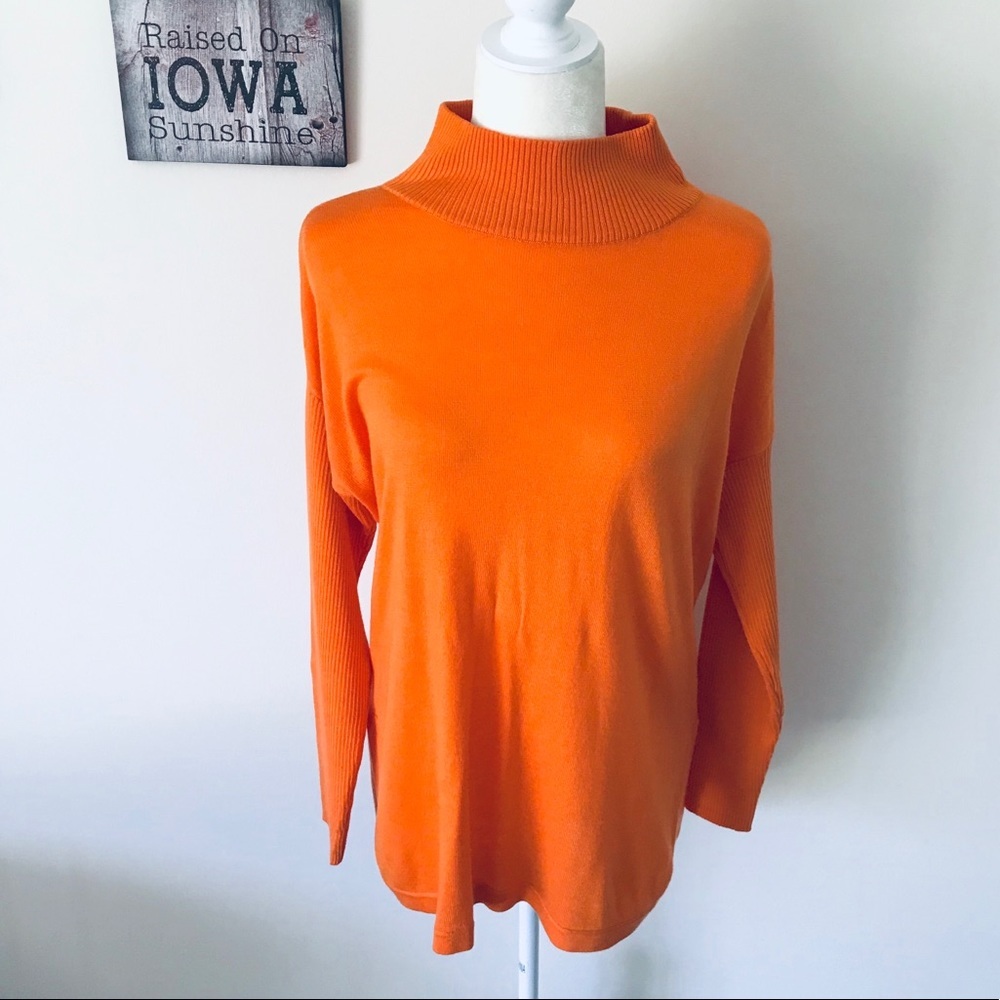 Vince Camuto Long Orange Sweater